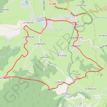 Itinéraire Massif des Bois Noirs - Les Fruits Rouges, distance, dénivelé, altitude, carte, profil, trace GPS