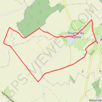 Itinéraire Ayette - Douchy les Ayette, distance, dénivelé, altitude, carte, profil, trace GPS