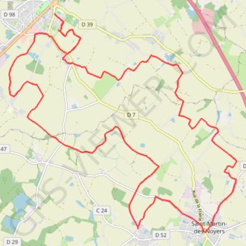 Itinéraire Les Essarts - Saint-Martin-Des-Noyers, distance, dénivelé, altitude, carte, profil, trace GPS