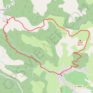 Itinéraire Octon - Les Dolmens, distance, dénivelé, altitude, carte, profil, trace GPS