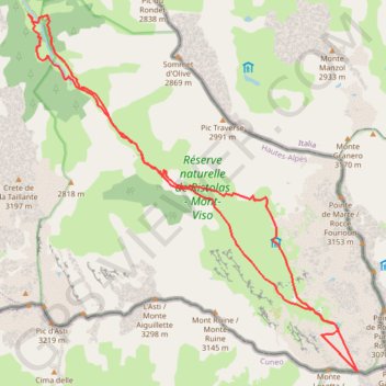 Itinéraire Col Vallante, distance, dénivelé, altitude, carte, profil, trace GPS