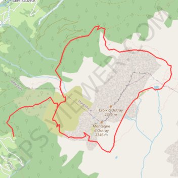 Itinéraire Tour d'Outray, distance, dénivelé, altitude, carte, profil, trace GPS
