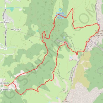 Itinéraire Le Pic Saint-Michel, distance, dénivelé, altitude, carte, profil, trace GPS