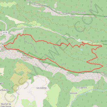 Itinéraire Grand Pomerolle de Saoû, distance, dénivelé, altitude, carte, profil, trace GPS