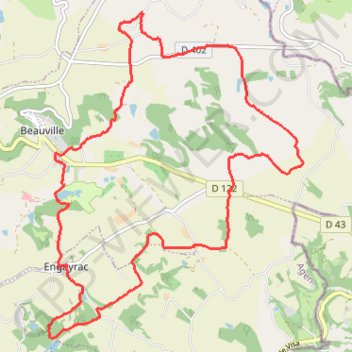 Itinéraire Les coteaux d'Engayrac, distance, dénivelé, altitude, carte, profil, trace GPS