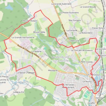 Itinéraire La Choisille et ses coteaux - La Membrolle-sur-Choisille, distance, dénivelé, altitude, carte, profil, trace GPS