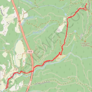 Itinéraire Sant Miquel (Girona), distance, dénivelé, altitude, carte, profil, trace GPS