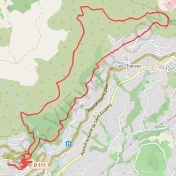Itinéraire Circuit de Magagnosc, distance, dénivelé, altitude, carte, profil, trace GPS