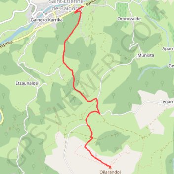 Itinéraire Kilomètre Vertical Baigorri, distance, dénivelé, altitude, carte, profil, trace GPS