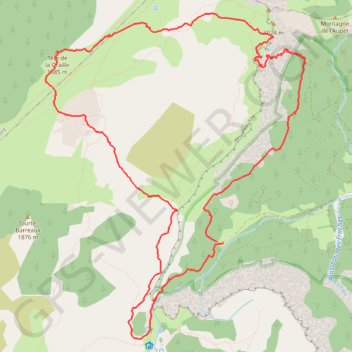 Itinéraire Tête de la Graille en boucle par le couloir du Pin (Vercors), distance, dénivelé, altitude, carte, profil, trace GPS