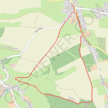 Itinéraire Circuit de la tour Mailly - Saint-Léger-aux-Bois, distance, dénivelé, altitude, carte, profil, trace GPS