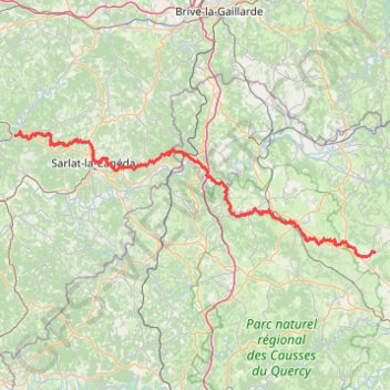 Itinéraire GR6 De Eyzies-de-Tayac-Sireuil (Dordogne) à Lacapelle-Marival (Lot) (2020), distance, dénivelé, altitude, carte, profil, trace GPS