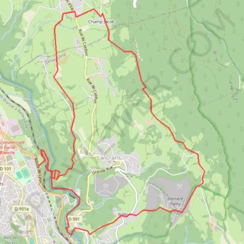 Itinéraire Bellegarde court, distance, dénivelé, altitude, carte, profil, trace GPS