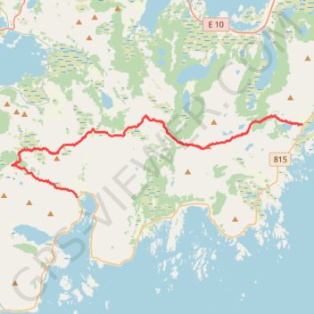 Itinéraire Vikjord-Brustranda, distance, dénivelé, altitude, carte, profil, trace GPS