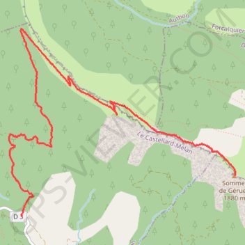 Itinéraire Crête de Géruens le 10 oct. 2023 11:18:26, distance, dénivelé, altitude, carte, profil, trace GPS