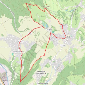 Itinéraire Tour des étangs de Haute Jarie, distance, dénivelé, altitude, carte, profil, trace GPS