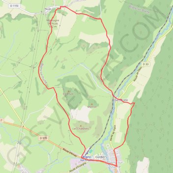 Itinéraire Le chemin de la montagne, distance, dénivelé, altitude, carte, profil, trace GPS