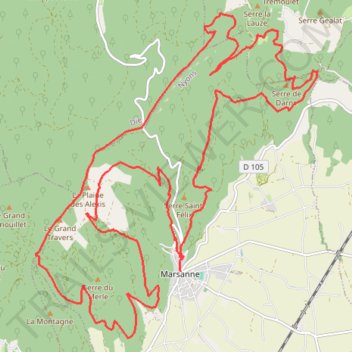 Itinéraire Grand-parcours-marsanne-modifs, distance, dénivelé, altitude, carte, profil, trace GPS