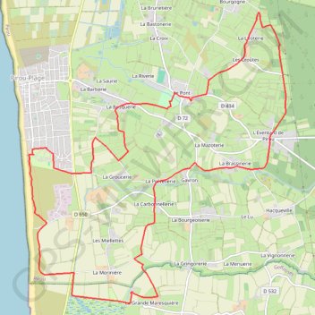 Itinéraire 2 - GPX 14km, distance, dénivelé, altitude, carte, profil, trace GPS