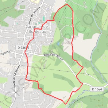 Itinéraire Circuit Jacques Cartier - Carignan-de-Bordeaux, distance, dénivelé, altitude, carte, profil, trace GPS
