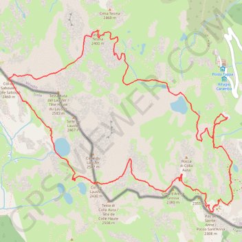 Itinéraire Giro dei laghi Lausfer par Santa Anna, distance, dénivelé, altitude, carte, profil, trace GPS