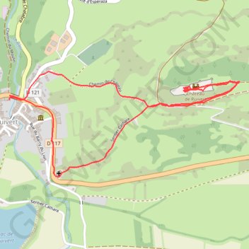 Itinéraire Pays Cathare J6, distance, dénivelé, altitude, carte, profil, trace GPS