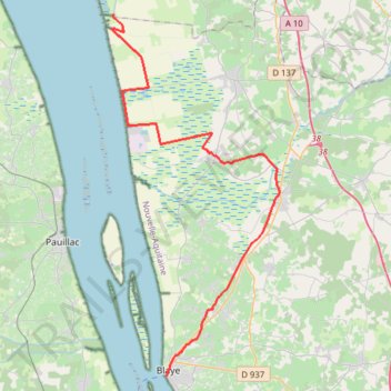 Itinéraire Vitrezay / Blaye, distance, dénivelé, altitude, carte, profil, trace GPS