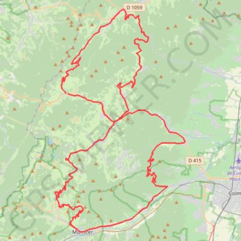 Itinéraire Itinéraire dans les Vosges depuis Le Bonhomme, distance, dénivelé, altitude, carte, profil, trace GPS