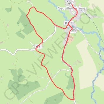 Itinéraire Vers les Bois de Neuville-Ferrières, distance, dénivelé, altitude, carte, profil, trace GPS