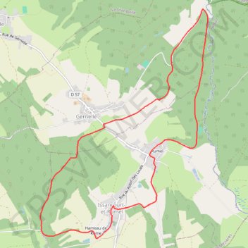 Itinéraire Issancourt et Rumel, distance, dénivelé, altitude, carte, profil, trace GPS