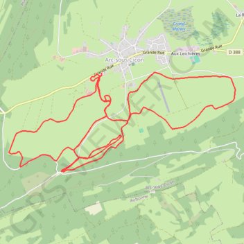 Itinéraire Les pistes d'Arc-sous-Cicon, distance, dénivelé, altitude, carte, profil, trace GPS
