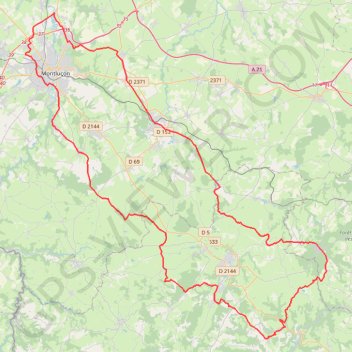 Itinéraire VILLEBRET-LA CROUZILLE-YOUX-La Bosse- COMMENTRY-14003059, distance, dénivelé, altitude, carte, profil, trace GPS