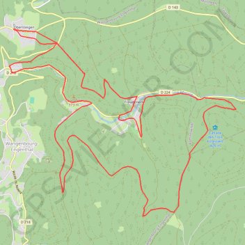Itinéraire Circuit de la Mossig, distance, dénivelé, altitude, carte, profil, trace GPS