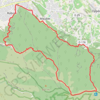 Itinéraire Les Rochers de Baude et Oppède-le-Vieux, distance, dénivelé, altitude, carte, profil, trace GPS