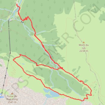 Itinéraire Lac vert, distance, dénivelé, altitude, carte, profil, trace GPS