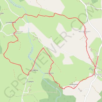 Itinéraire Circuit des chemins creux et châtaigniers, Lauresses, distance, dénivelé, altitude, carte, profil, trace GPS