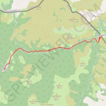 Itinéraire La vallée d'Aritzakun, distance, dénivelé, altitude, carte, profil, trace GPS
