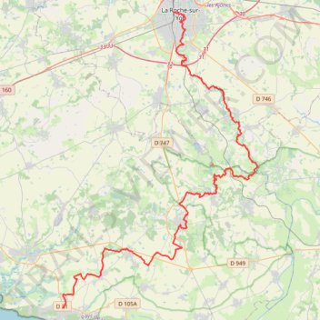 Itinéraire Jard sur mer moutiers le tablier La roche-21834084, distance, dénivelé, altitude, carte, profil, trace GPS