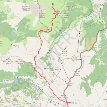 Itinéraire Traversée des Alpes - Étape 3, distance, dénivelé, altitude, carte, profil, trace GPS