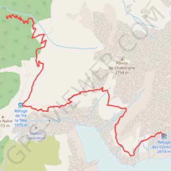 Itinéraire Refuge des Conscrits, distance, dénivelé, altitude, carte, profil, trace GPS