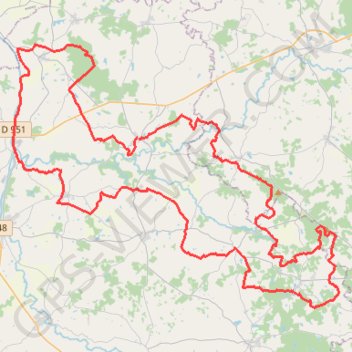 Itinéraire Tour de la Mandragore (Charente, Haute-Vienne), distance, dénivelé, altitude, carte, profil, trace GPS