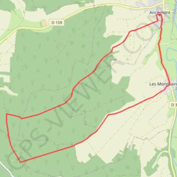 Itinéraire Des aviateurs aux 5 frères Ancemont - Ancemont, distance, dénivelé, altitude, carte, profil, trace GPS