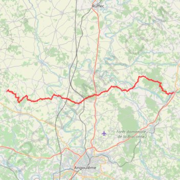 Itinéraire Tour de Charente - Etape 1/5 : Anville - Chasseneuil - 16273 - UtagawaVTT.com, distance, dénivelé, altitude, carte, profil, trace GPS