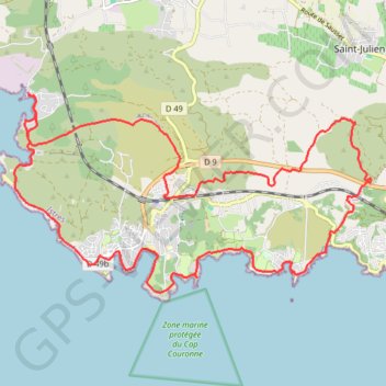 Itinéraire Ponteau - Sausset-les-Pins, distance, dénivelé, altitude, carte, profil, trace GPS