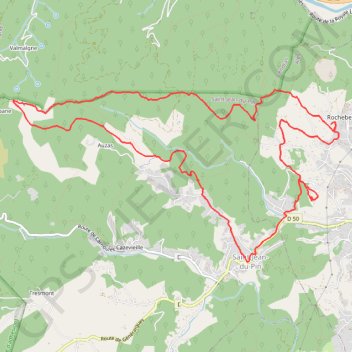 Itinéraire Le Moncalm en partant d'Alès, distance, dénivelé, altitude, carte, profil, trace GPS