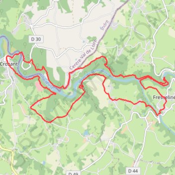 Itinéraire Crozant Fresselines Crozant 8491948, distance, dénivelé, altitude, carte, profil, trace GPS