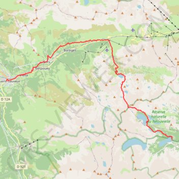 Itinéraire Pyrénées - GR10 - Oredon - Luz Saint Sauveur, distance, dénivelé, altitude, carte, profil, trace GPS