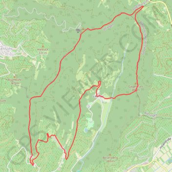 Itinéraire Du Lilienhof au Lenzenberg, distance, dénivelé, altitude, carte, profil, trace GPS