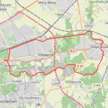Itinéraire Aqueduc de la Dhuis et retour par le canal de l'Ourq, distance, dénivelé, altitude, carte, profil, trace GPS