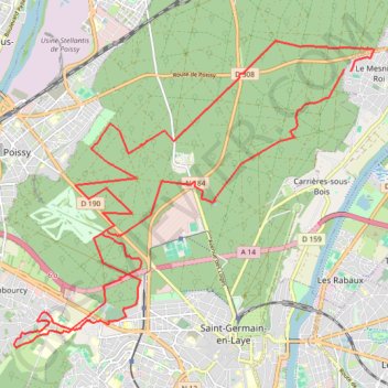 Itinéraire 27 km et 195 m Bassin Grande Marre, distance, dénivelé, altitude, carte, profil, trace GPS